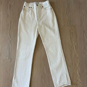Abercrombie & Fitch Off-White Straight Jeans